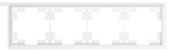 Четырехместная рамка классик, белый матовый (35940 MW)